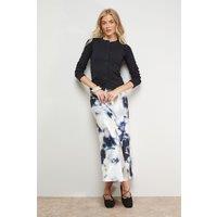 Oasis Women's Printed Satin Bias Midi Skirt in Floral | Size: 6