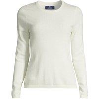 Lands' End Women's Crew Neck Cashmere Jumper in Ivory | Size: 10-12