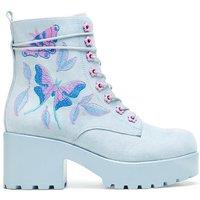 Butterfly Dune Suede Platform Military Boots