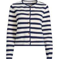 Lands' End Women's Fine Gauge Sweater Blazer in Ivory | Size: 10-12