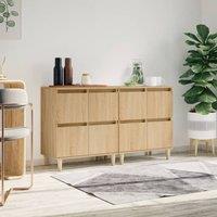 Berkfield Home Sideboards 2 pcs Sonoma Oak 60x35x70 cm Engineered Wood in Brown | Size: 60 x 35 x 70 cm