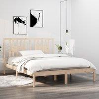 Berkfield Home Bed Frame Solid Wood Pine 160x200 cm in Brown