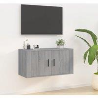 Berkfield Home Wall Mounted TV Cabinet Grey Sonoma 80x34.5x40 cm