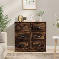 Berkfield Home Sideboard Smoked Oak 70x35.5x67.5 cm Engineered Wood in Brown