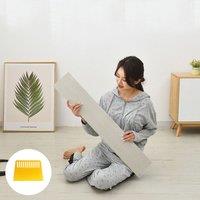 VOGREX 5m Floor Planks Tiles Self Adhesive Wood Effect Vinyl Flooring in Light Grey