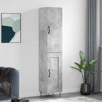Berkfield Home Highboard Concrete Grey 34.5x34x180 cm Engineered Wood
