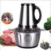 VOGREX 5L Electric Meat Grinder Mincer Food Chopper Processor Blender Mixer in Silver