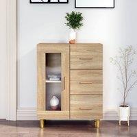 Berkfield Home Sideboard Sonoma Oak 69, 5x34x90 cm Engineered Wood in Brown | Size: 5 x 34 x 90 cm