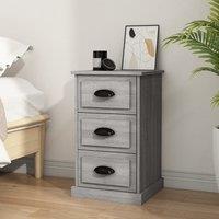 Berkfield Home Bedside Cabinet Grey Sonoma 39x39x67 cm Engineered Wood | Size: 39 x 39 x 67 cm