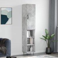Berkfield Home Highboard Concrete Grey 34.5x34x180 cm Engineered Wood