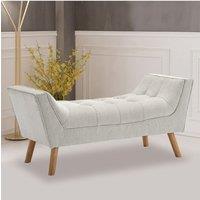 Living and Home Soft Chenille Upholstered Bench in Beige