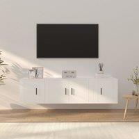 Berkfield Home 3 Piece TV Cabinet Set White Engineered Wood