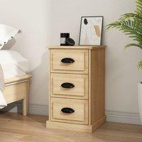 Berkfield Home Bedside Cabinet Sonoma Oak 39x39x67 cm Engineered Wood in Brown | Size: 39 x 39 x 67 cm