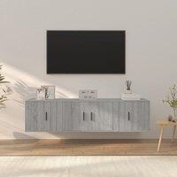 Berkfield Home 3 Piece TV Cabinet Set Grey Sonoma Engineered Wood