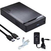 VOGREX 18TB USB3.0 2.5/3.5" SATA HDD Enclosure UK in Black