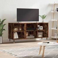 Berkfield Home TV Cabinet Smoked Oak 103.5x30x50 cm Engineered Wood in Brown