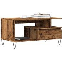 Berkfield Home Coffee Table Old Wood 90x49x45 cm Engineered Wood in Brown | Size: 90 x 49 x 45 cm