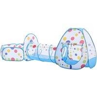 Living and Home 3-in-1 Play Tent Set Outdoor Playhouse for Kids in Blue