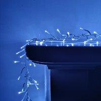 Samuel Alexander 960 LED 12m Premier Cluster Indoor Outdoor Multi Function Mains Operated Christmas Lights with Timer on Clear Cable in Cool White