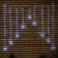 Samuel Alexander 1.2m x 1.2m FlexiBrights Christmas Snowflake Curtain Lights with 267 White LEDs