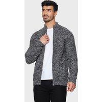 Threadbare Men's 'Gallagher' Zip Through Cardigan in Charcoal | Size: 2XL