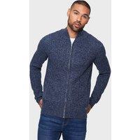 Threadbare Men's 'Gallagher' Zip Through Cardigan in Navy | Size: 2XL