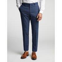 Ted Baker Men's Brahe Checked Slim Trouser in Blue | Size: 36R