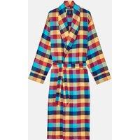 British Boxers Men's Edinburgh Check Brushed Cotton Dressing Gown | Size: Medium