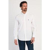 French Connection Men's Cotton Long Sleeve Oxford Shirt in White | Size: Small
