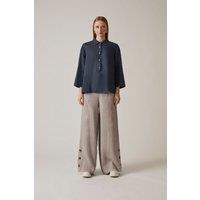 James Lakeland Women's Navy Linen Blouse | Size: 10