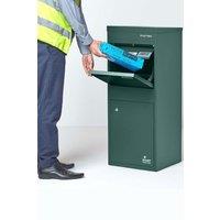 Homescapes Smart Parcel Box Large Front Access Secure Delivery Box in Green