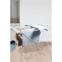 Groundlevel Freestanding heated electric clothes airer in Silver