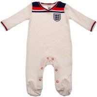 England FA 1982 World Cup Retro Sleepsuit in Off-White | Size: 12-18 m
