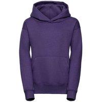 JERZEES Plain Double Layer Hooded Sweatshirt with Kangaroo Pocket in Purple | Size: 5-6 Years