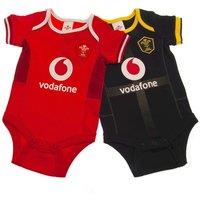 Wales RU Bodysuit Pack of 2 in Red | Size: 6-9 m