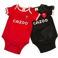 Wales RU Bodysuit Pack of 2 in Red | Size: 3-6 m