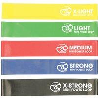 Fitness Mad Mini Power Resistance Band Set (Pack of 5)