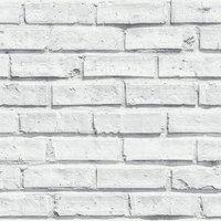 Arthouse Brick Wallpaper in White