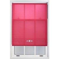 Furnished Daylight Roller Blinds with Triple Square Eyelets - Trimmable Window Shade in Fuchsia | Size: 60 cm width x 210 cm drop