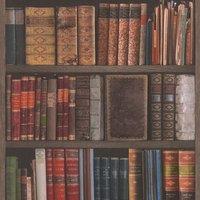Rasch Books Textured Wallpaper in Brown