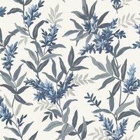 Belgravia Olivia Floral Wallpaper in Blue