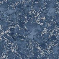 Muriva Elixir Marble Wallpaper in Navy