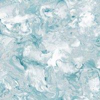 Muriva Elixir Marble Wallpaper in Teal