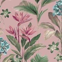 Belgravia Oliana Floral Wallpaper in Baby Pink