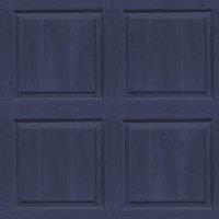 Arthouse Panel Textured Wallpaper in Navy
