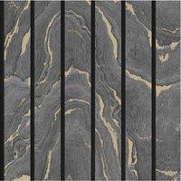 Muriva Woodgrain Effect Wallpaper in Charcoal