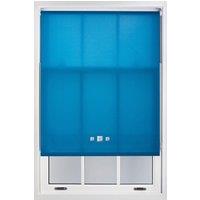 Furnished Daylight Roller Blinds with Triple Square Eyelets - Trimmable Window Shade in Teal | Size: 60 cm width x 210 cm drop