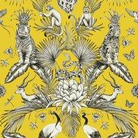 Belgravia Menagerie Animals Wallpaper in Yellow