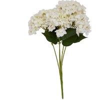 Hill Interiors Hydrangea Bunch Artificial Flower in White