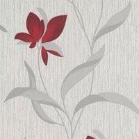 Erismann Fleur Vinyl Textured Wallpaper in Red